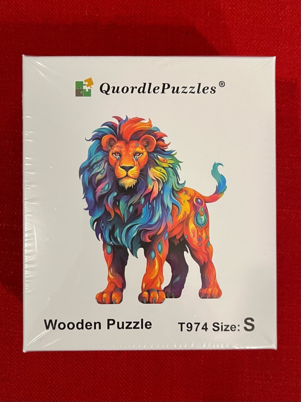 Gorgeous Colorful Whimsical Wooden Puzzle - LION